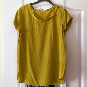 Boden mustard yellow silk top